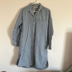 Everlane Striped Cotton Button Shirtdress 8